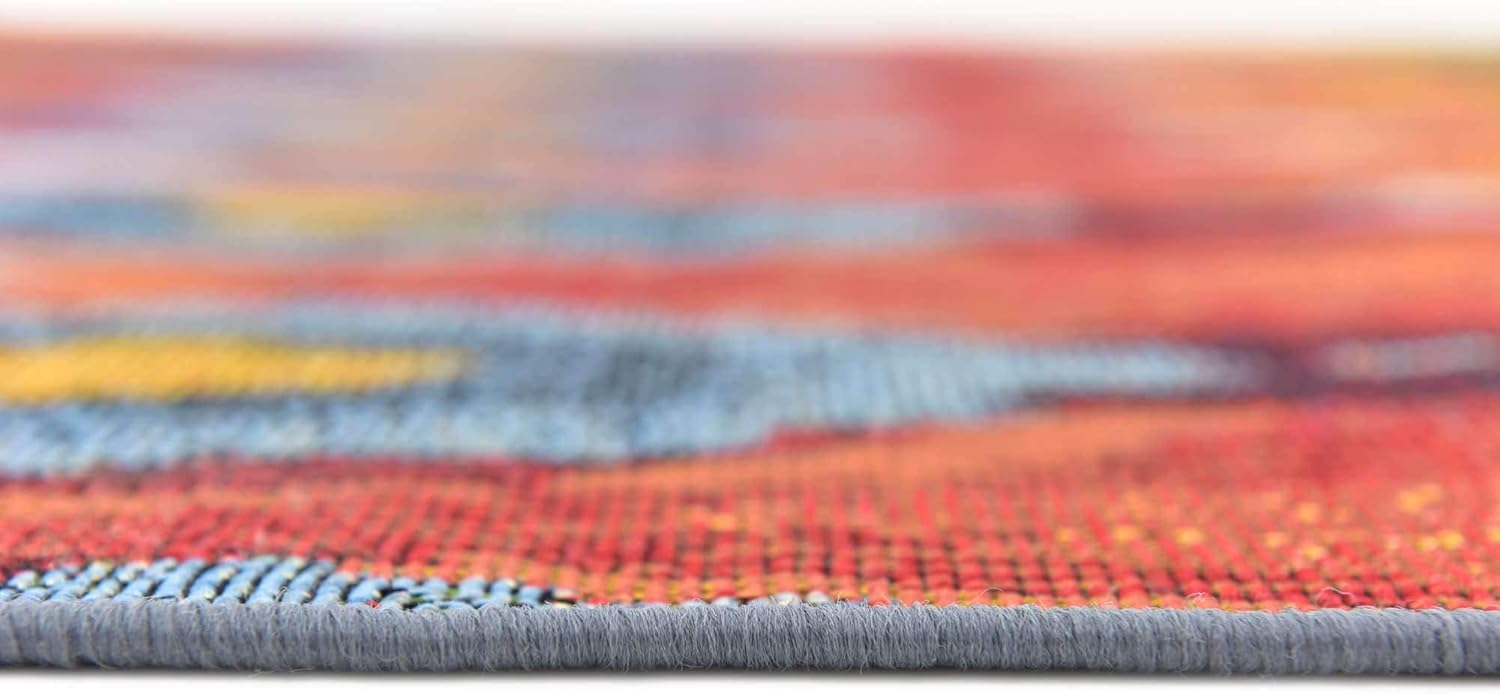 Unique Loom - Alfombra colección de círculos abstractos, de transición para...