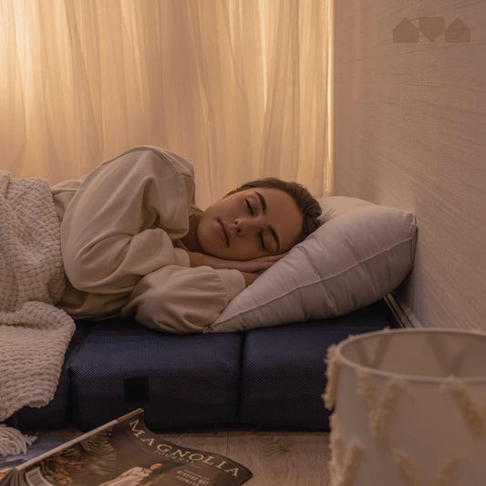 Colchón plegable de espuma de tres pliegues y sofá cama para invitados, tamaño