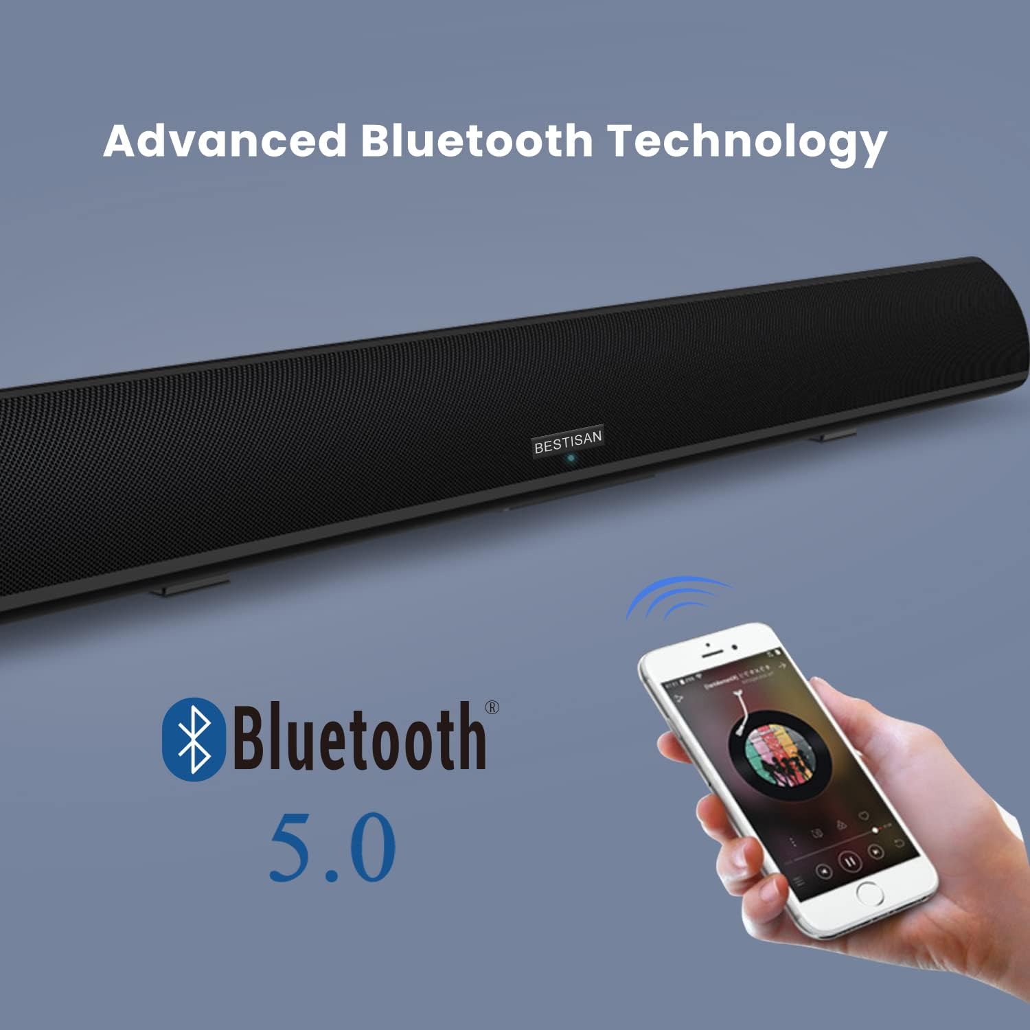 BYL - Barra de sonido, con cable y Bluetooth 5.0  Altavoz inalámbrico para TV...