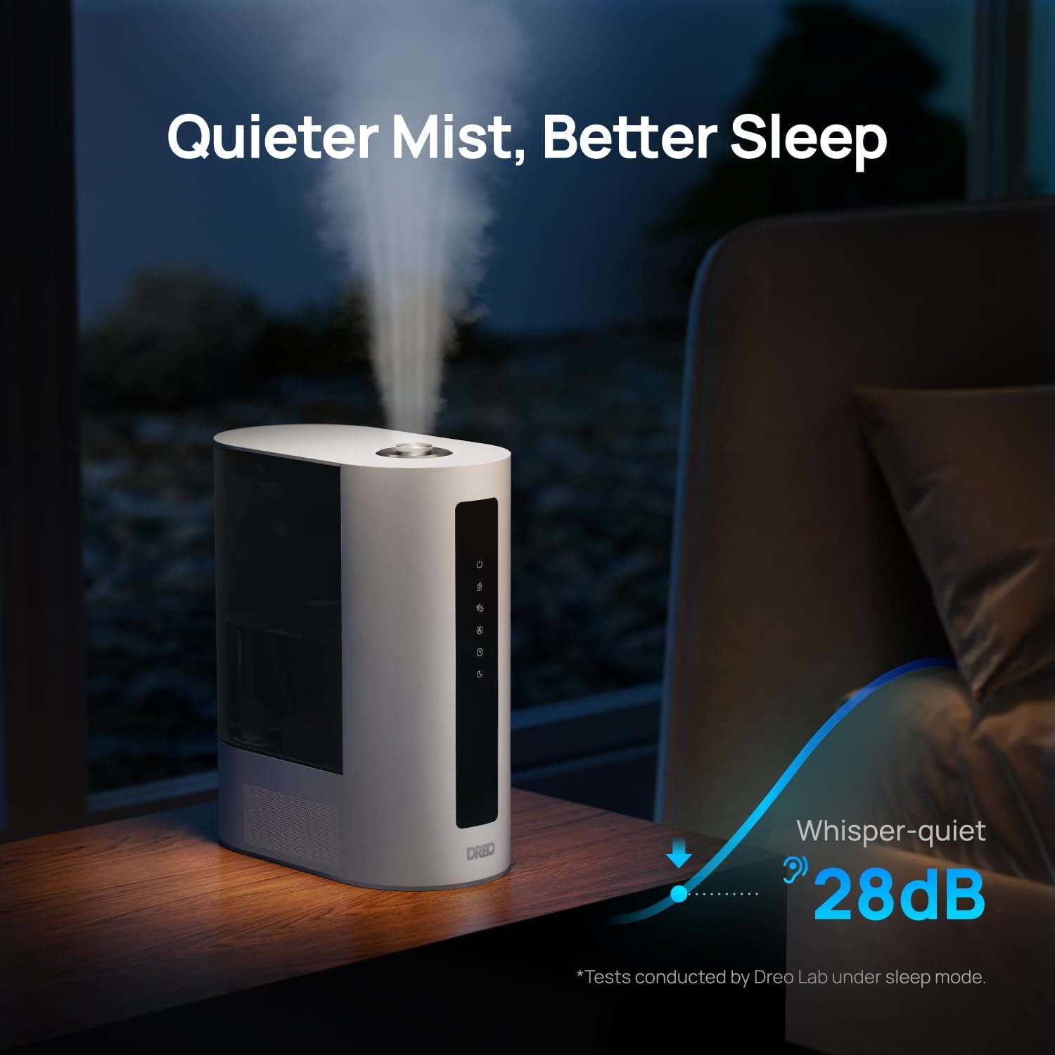 Dreo Humidificador de 6 L para habitación grande, humidificadores de niebla...