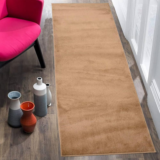 Alfombra lavable de tamaño personalizado, color beige, (5 pies de largo x 26...