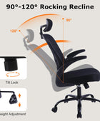 Silla de oficina ergonómica de escritorio, cómoda altura ajustable con ruedas,...