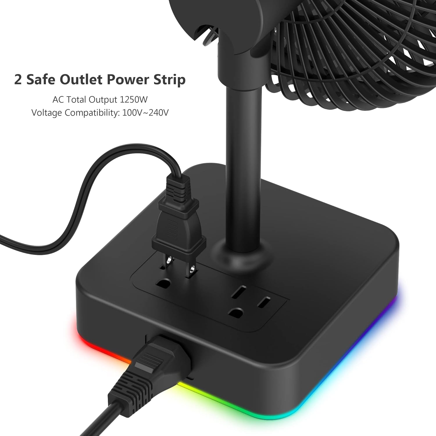 Ventilador de escritorio con puerto de carga USB, ventilador de mesa de...