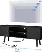 Cozy Castle Moderno soporte de TV para TV de 60 pulgadas, consola de TV para...