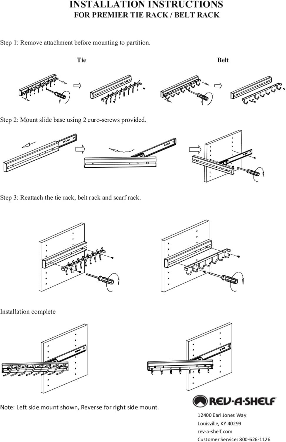 Rev-A-Shelf Sidelines CSWBRSL-14-SN-1 - Soporte giratorio de 14 pulgadas para...