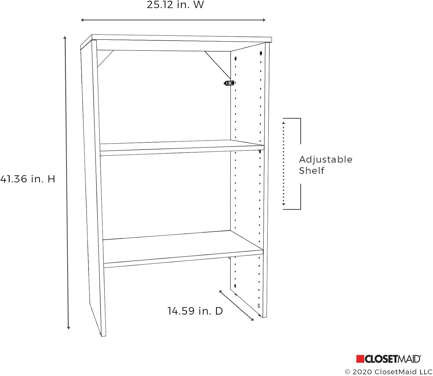 Cubículo ClosetMaid SuiteSymphony de 25 x 6 pulgadas