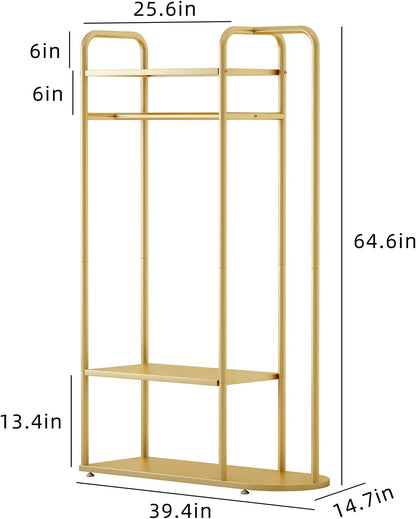 MAIKAILUN Perchero de ropa dorado, moderno perchero industrial para colgar ropa...