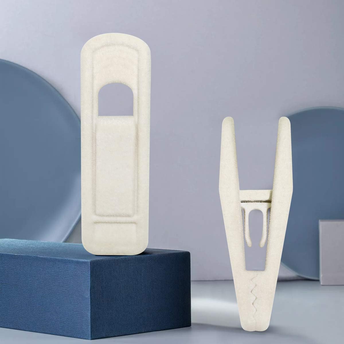 Clips de terciopelo beige (paquete de 60), clip de terciopelo antideslizante...