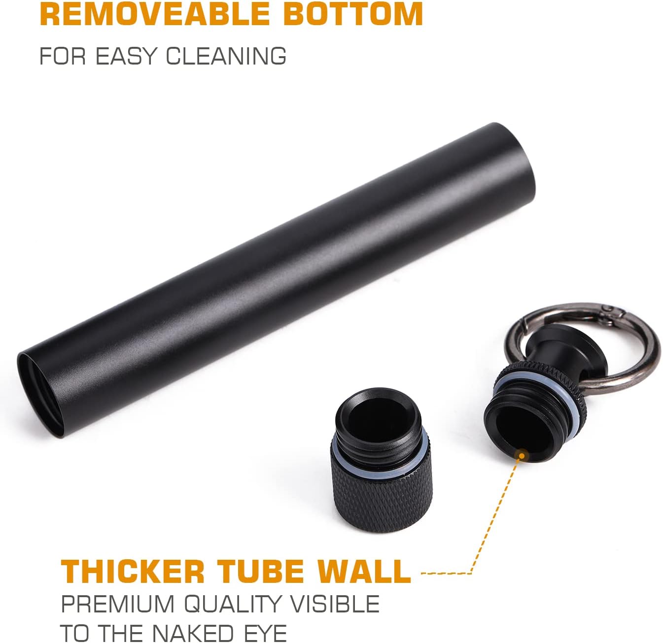 Contenedor de tubo de almacenamiento de metal, contenedor de tubo impermeable...