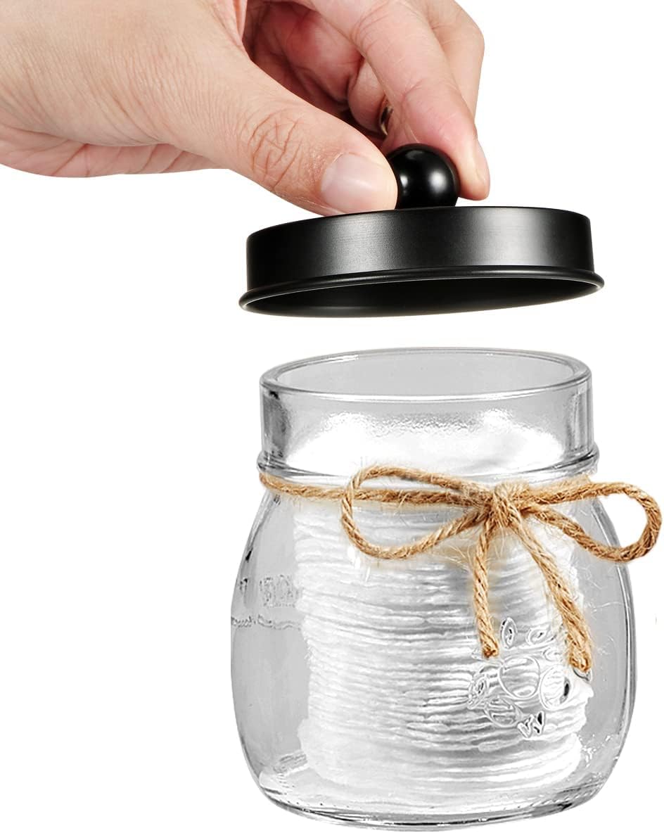 Amolliar Mason Jar - Juego de accesorios de baño de 4 piezas, dispensador de...