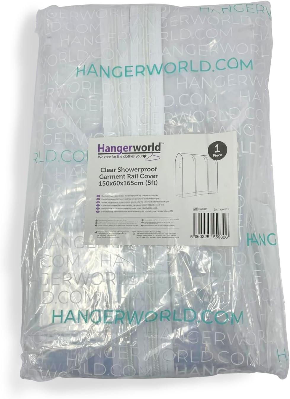 HANGERWORLD Funda transparente para ropa de 5 pies para armario abierto, a...