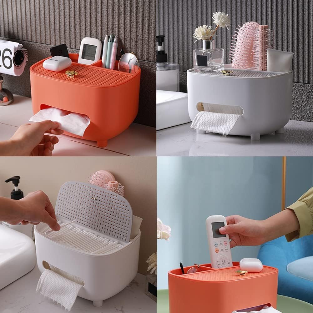 Ochine Caja de pañuelos con almacenamiento, funda para caja de pañuelos...