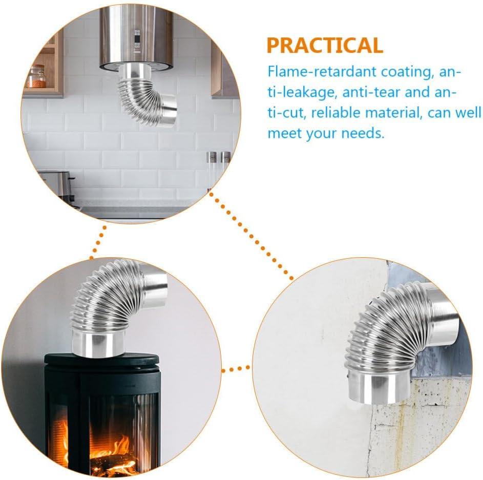 Juego de 4 estufas de escape de chimenea flexible de tubo de escape de 90