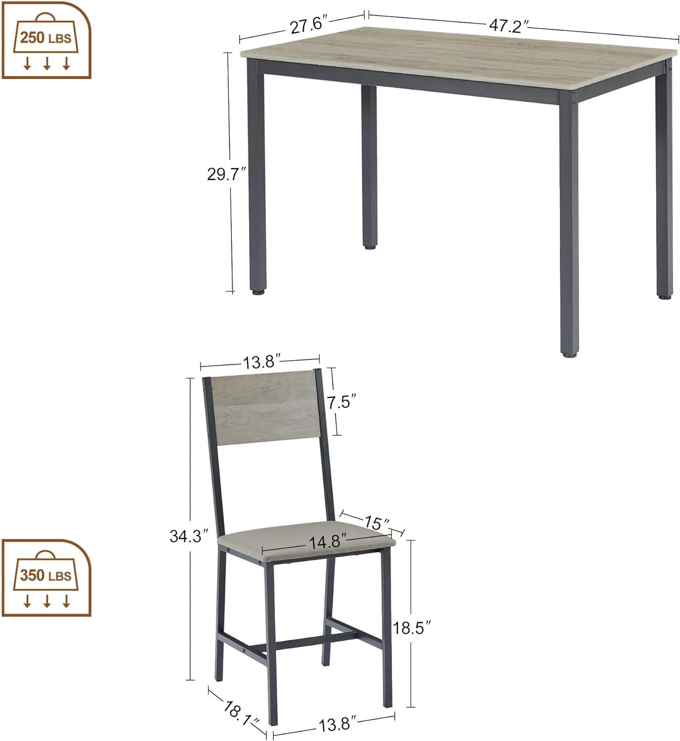 Juego de 5 sillas tapizadas de altura para encimera de cocina, industrial, con