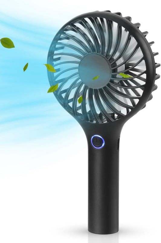 RJVW Ventilador de mano portátil, mini ventilador portátil de 3 velocidades,...