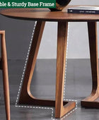 Mesa de comedor moderna de mediados de siglo, mesas redondas de madera maciza