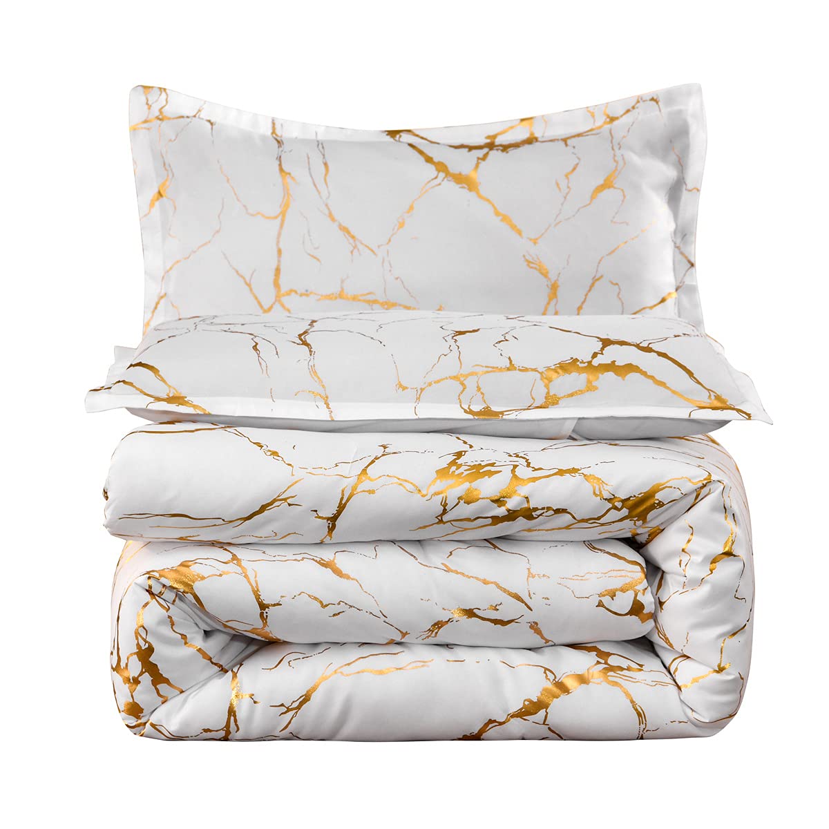 Duvet Línea Gold – Patrón de Mármol Dorado + Plumón - King
