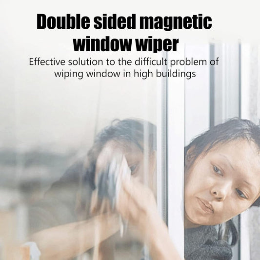 Limpiaparabrisas magnético de vidrio, limpiador magnético de doble cara con