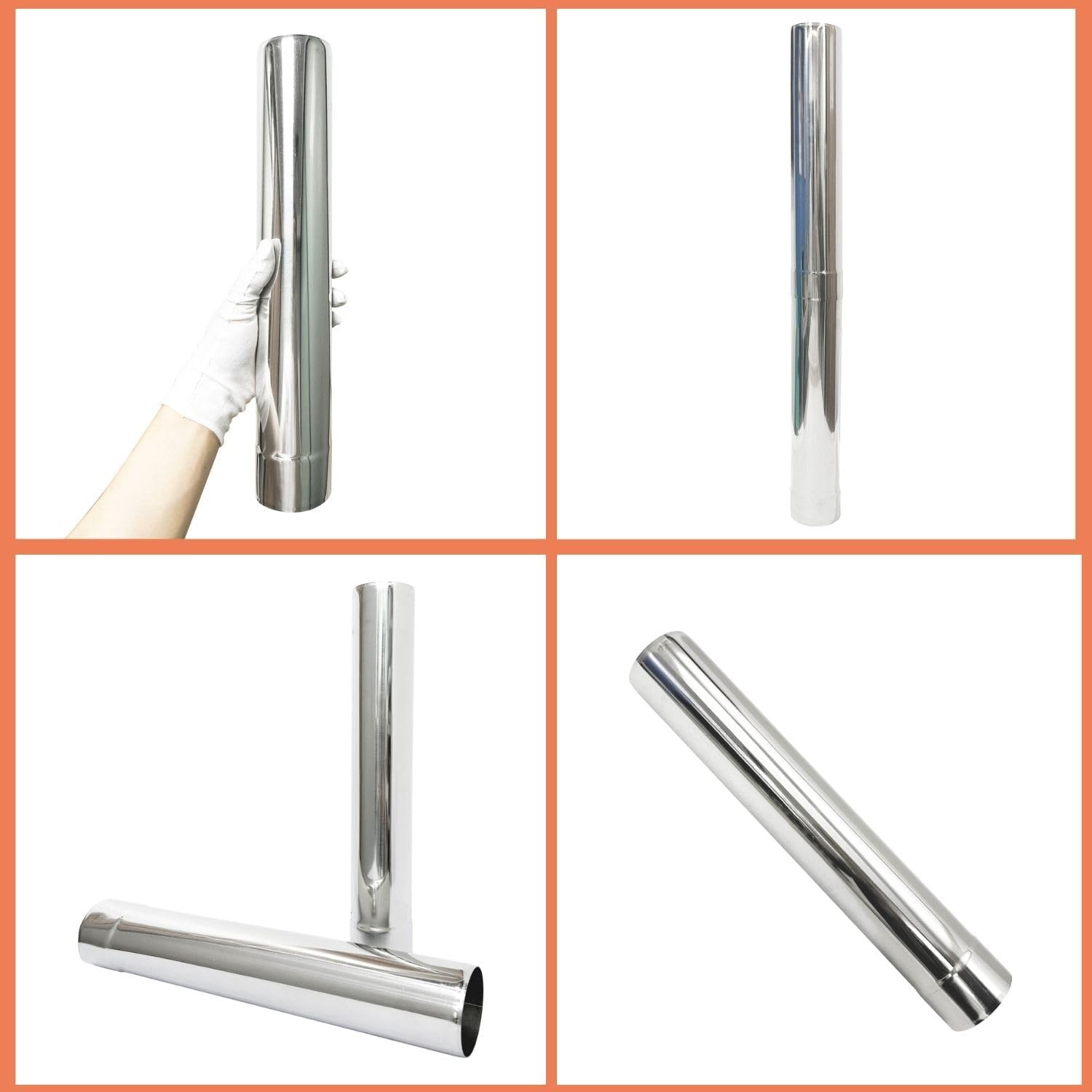 Tubo de estufa para acampar de 2.36 pulgadas de acero inoxidable 4 tubos de...