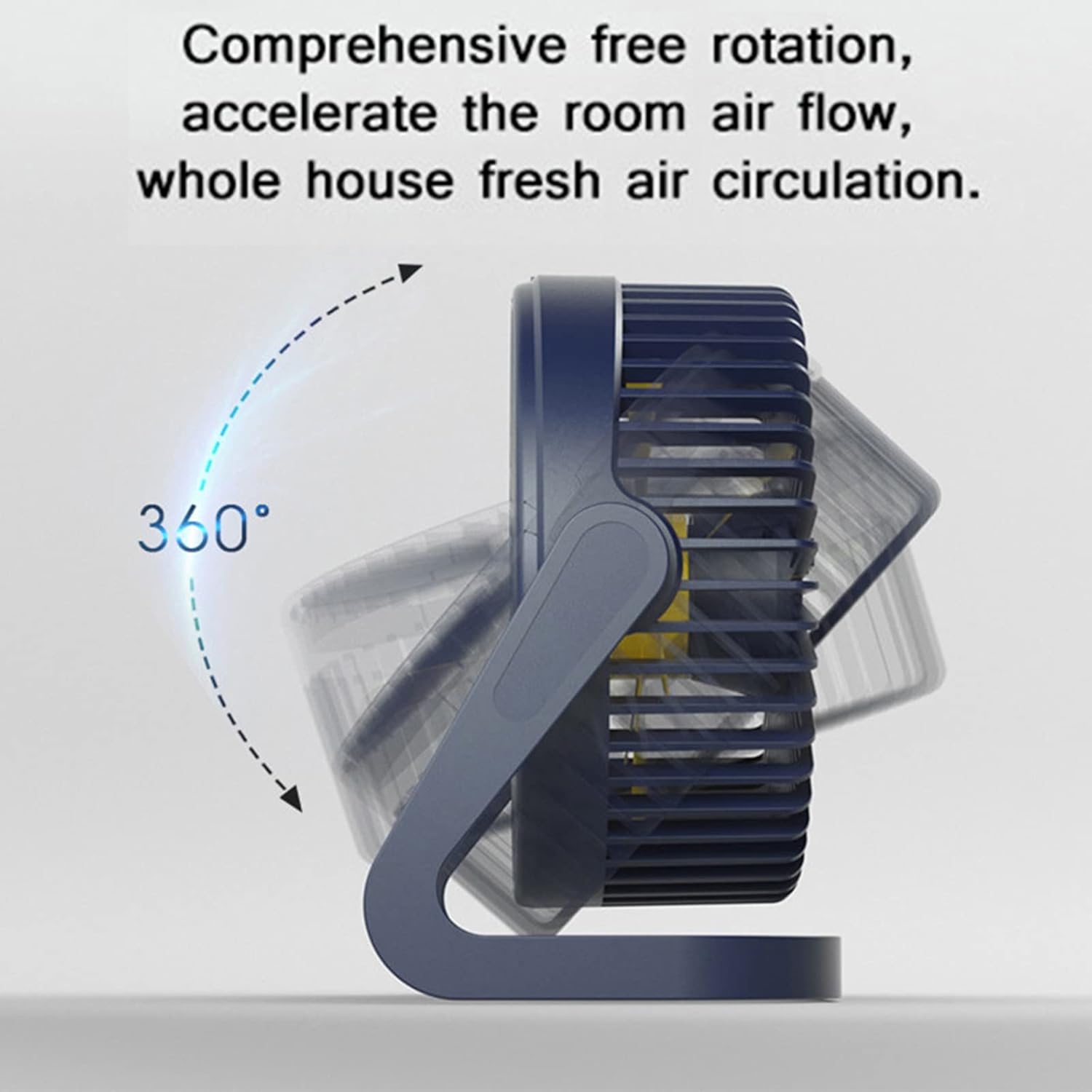 Ventilador de escritorio de 9 pulgadas, ventilador USB de 2 velocidades, fuerte...