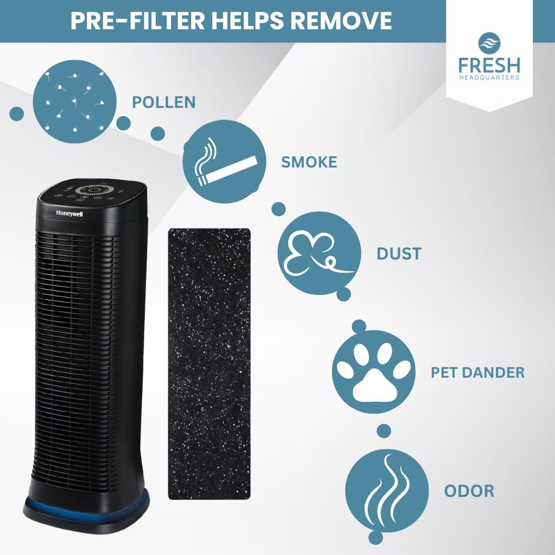 Honeywell - Paquete de 6 prefiltros compatibles con purificadores Air Genius 3,...