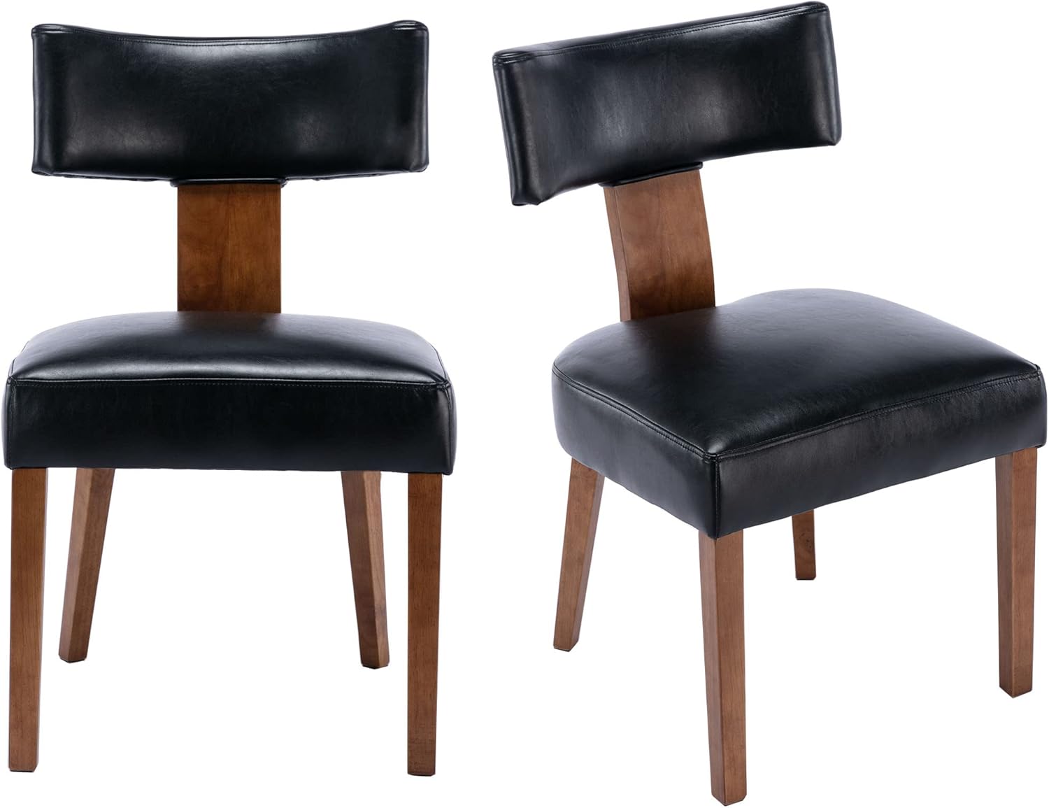 VESCASA Sillas de comedor tapizadas con patas de madera, sillas de comedor...