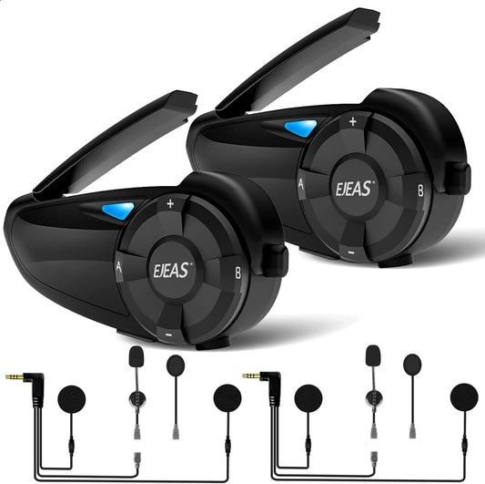 EJEAS Q7 - Intercomunicador de motocicleta mejorado, sistema de comunicación de...
