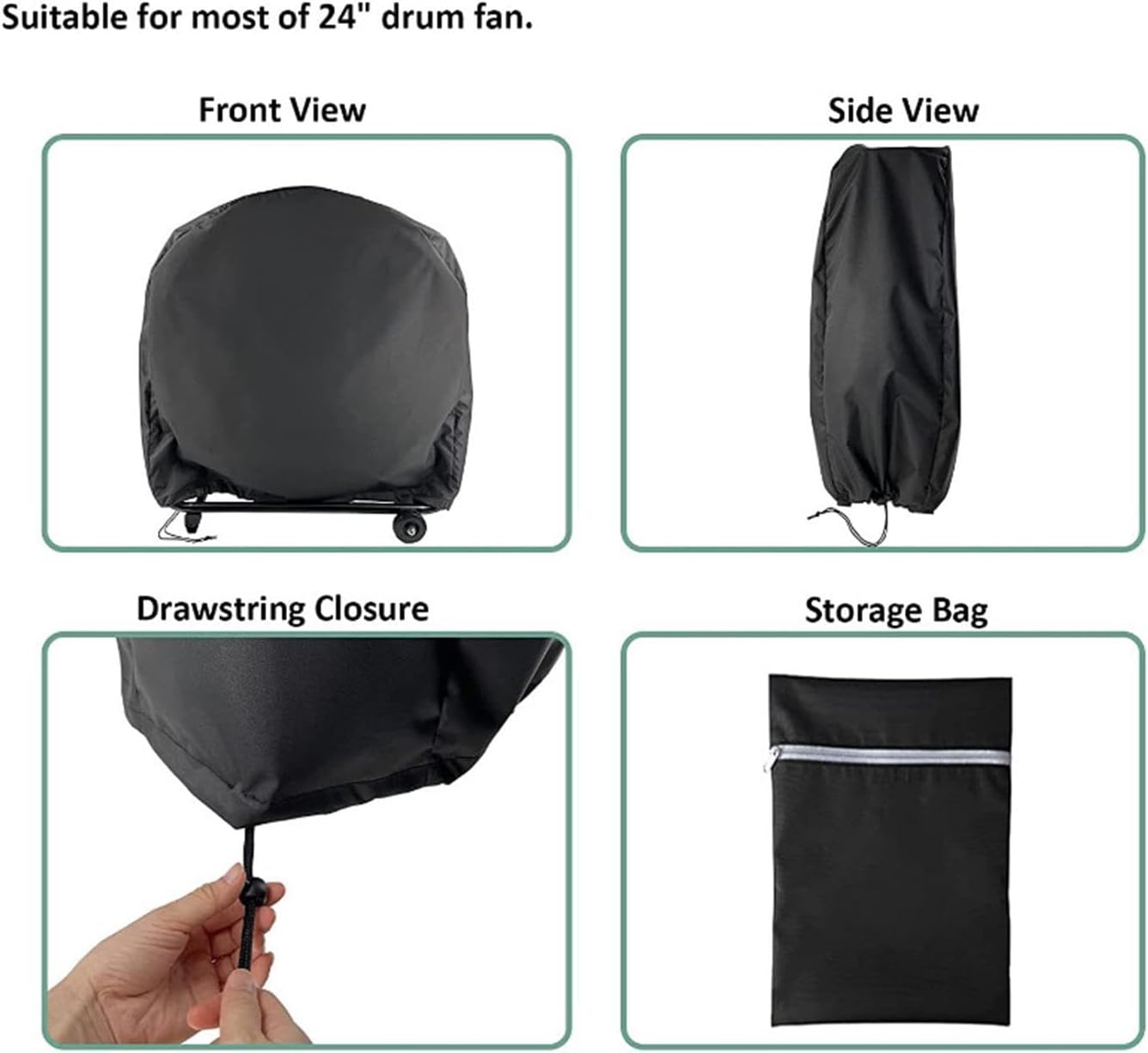 Cubierta de ventilador industrial, impermeable, lavable, para exteriores,...