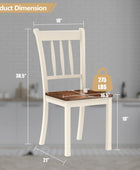 Juego de 4 sillas de comedor, sillas de comedor de madera con asiento en forma