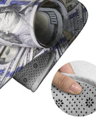 WONDERTIFY Roll Hundred Dollar Bill - Juego de alfombras de baño de 3 piezas,...