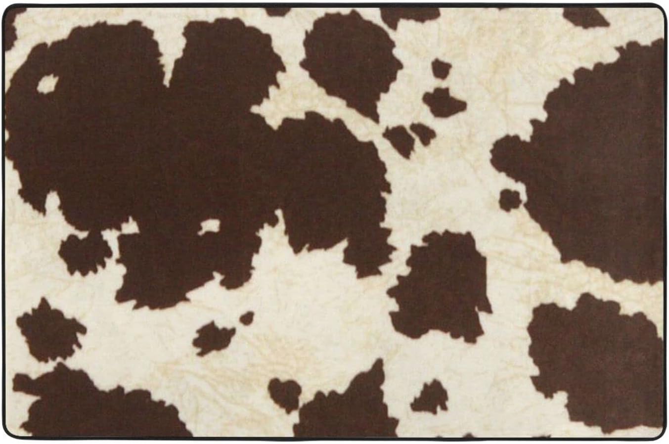 Alfombras con estampado de piel de vaca para sala de estar, 4 x 6 pies,...
