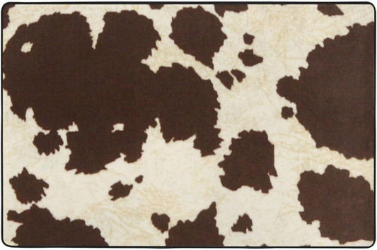 Alfombras con estampado de piel de vaca para sala de estar, 4 x 6 pies,...