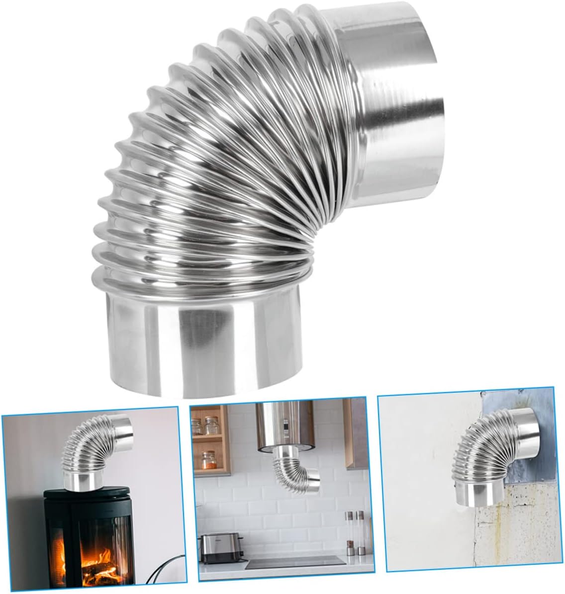 Estufa de 6 pulgadas, 3 piezas, escape de chimenea, estufa de leña, escape...
