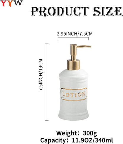 Dispensador de jabón, dispensador de jabón de manos de 11.5 onzas para baño,