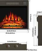 Inserto de chimenea eléctrica de 23 pulgadas, calentador de chimenea empotrado...