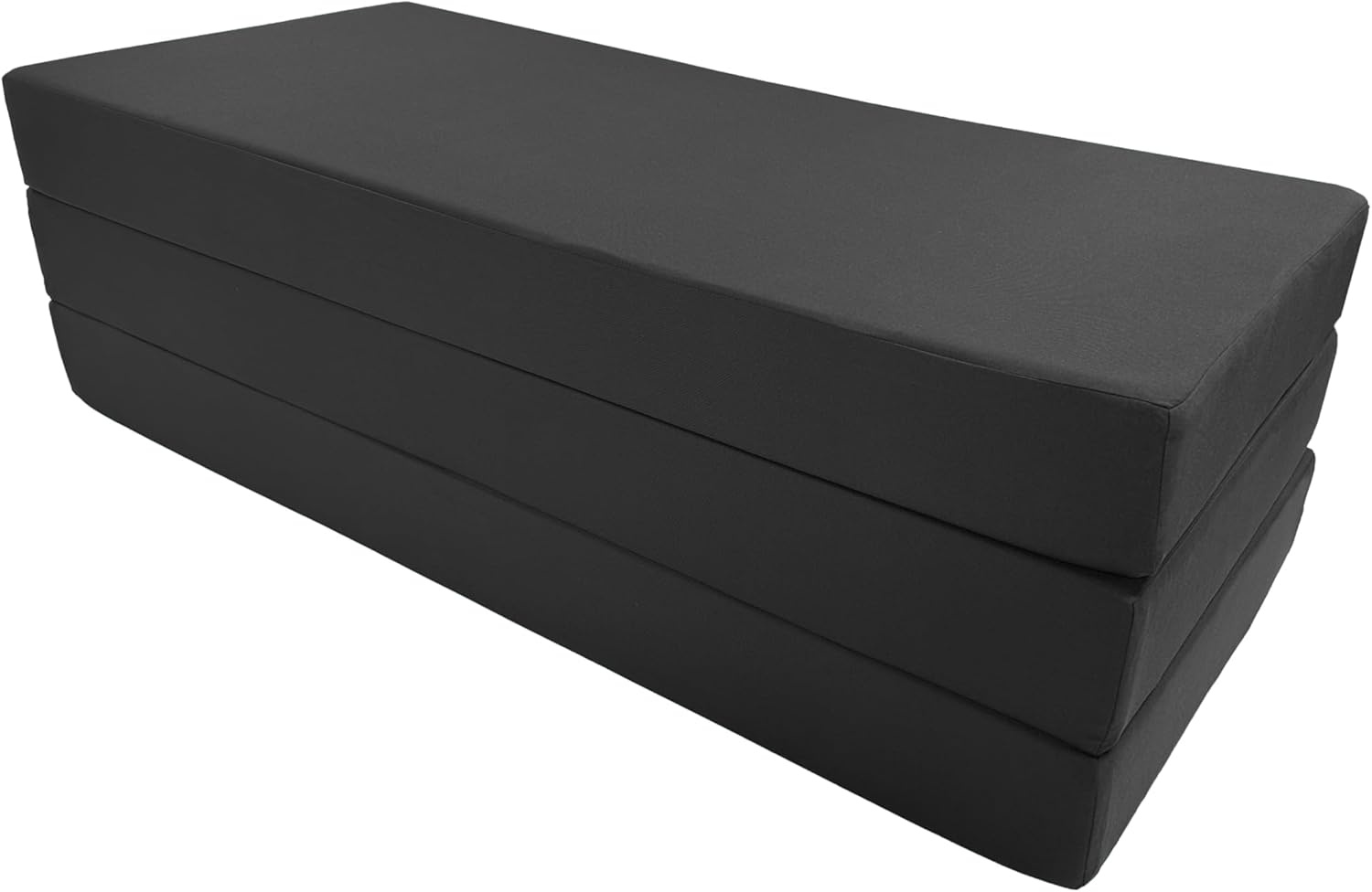 Camas de espuma Shikibuton de tamaño matrimonial negro de 6 x 54 x 75 pulgadas,