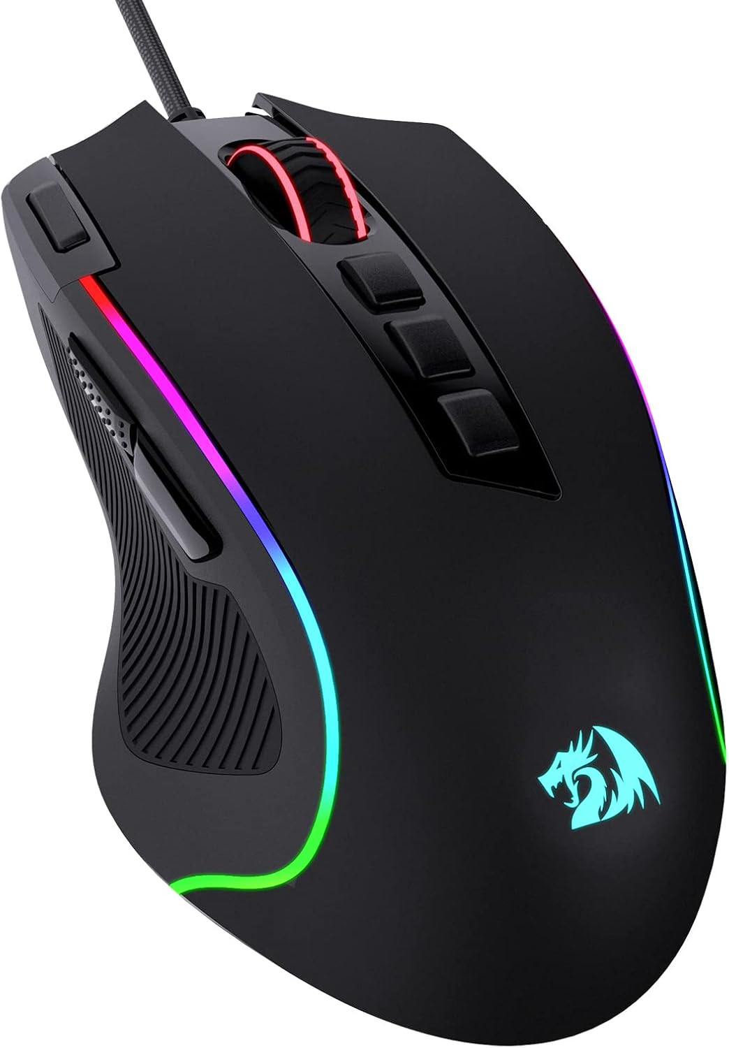 Redragon M612 Predator RGB Mouse para juegos, 8000 DPI con cable óptico con 11...