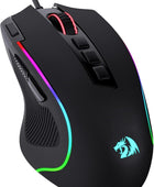 Redragon M612 Predator RGB Mouse para juegos, 8000 DPI con cable óptico con 11...