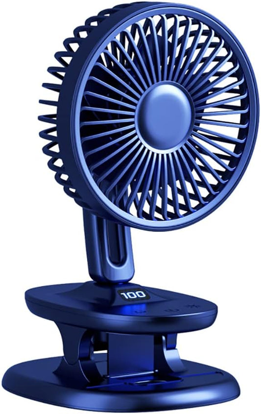 Ventiladores de mesa portátiles de 5 pulgadas con clip, cabezal oscilante de...
