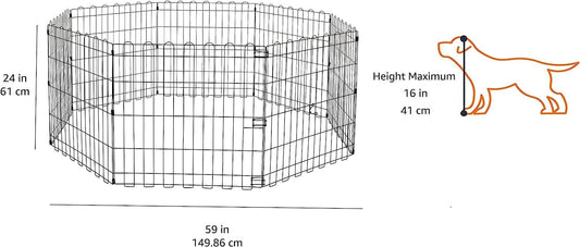 Tienda Basics Bolígrafo de metal octogonal plegable para perros, extra pequeño,...