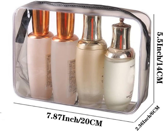 Paquete de 20 bolsas transparentes para cosméticos para mujeres y hombres,