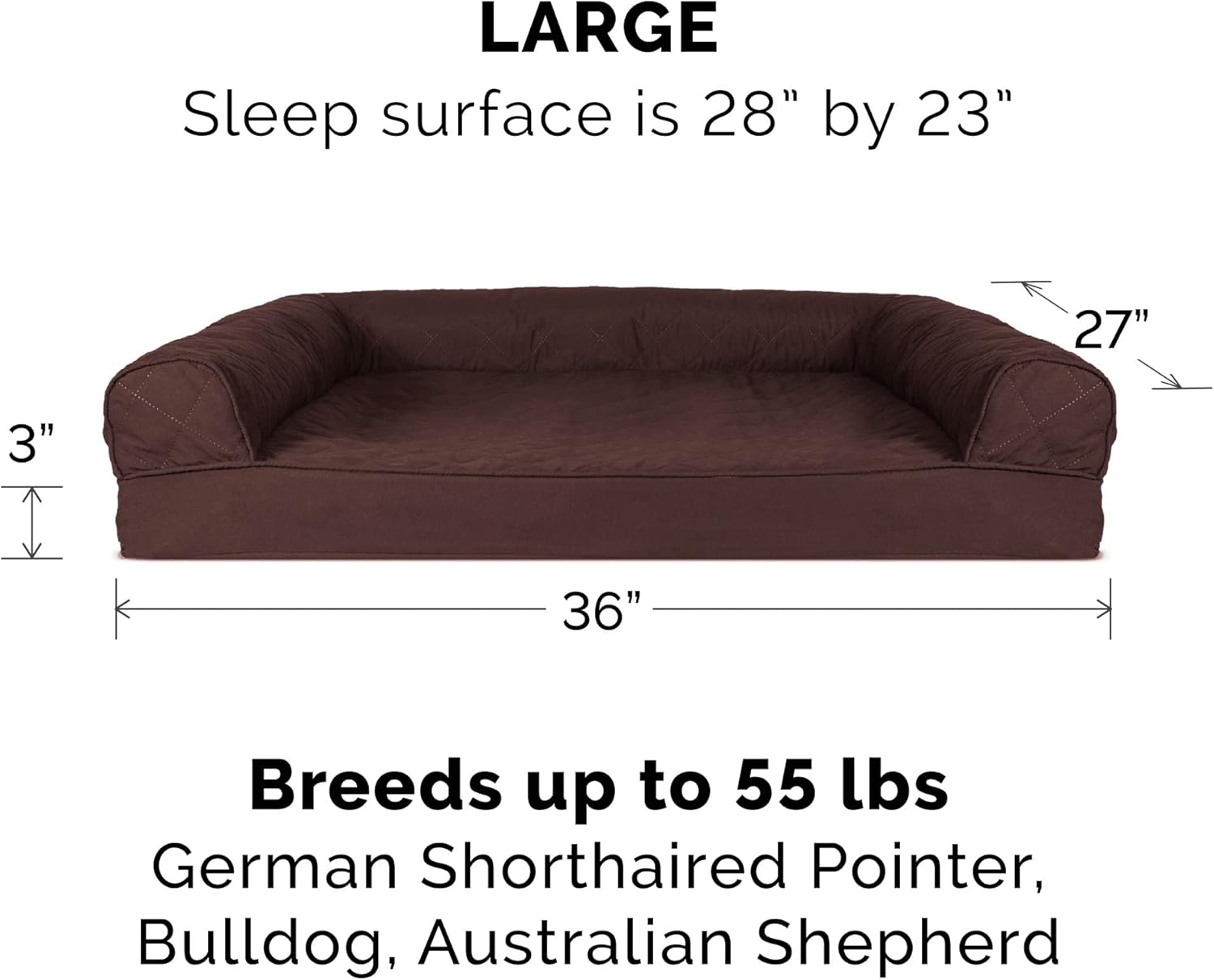 Furhaven Pet - Sillón de espuma ortopédica tipo sofá tradicional de sala, cama...