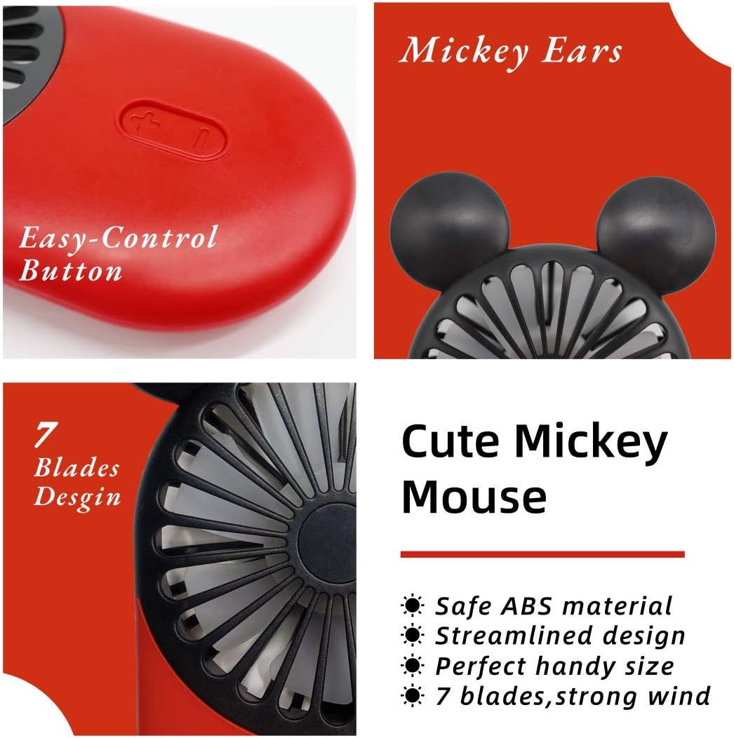 Lindo mini ventilador personal, ventilador recargable USB de mano y portátil...
