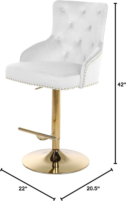 Colección Claude Modern Barra ajustable tapizada de terciopelo contemporáneo