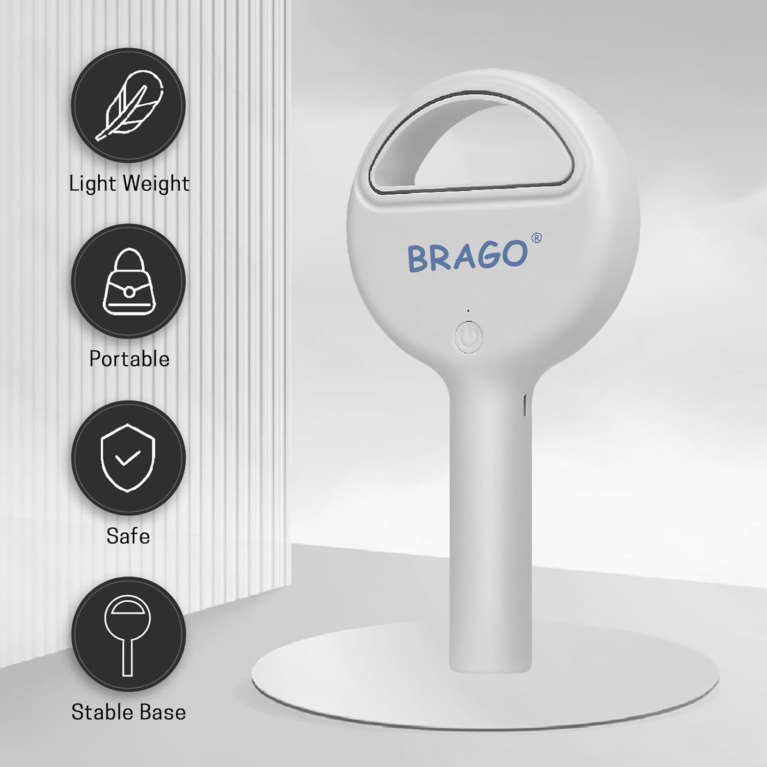 Brago Mini ventilador de mano sin aspas, ventilador de mano portátil,...