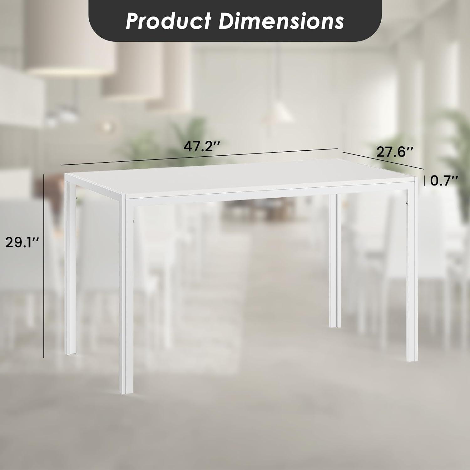 Juego de mesa de comedor de 5 piezas, cocina y sillas para 4, juegos de mesa de