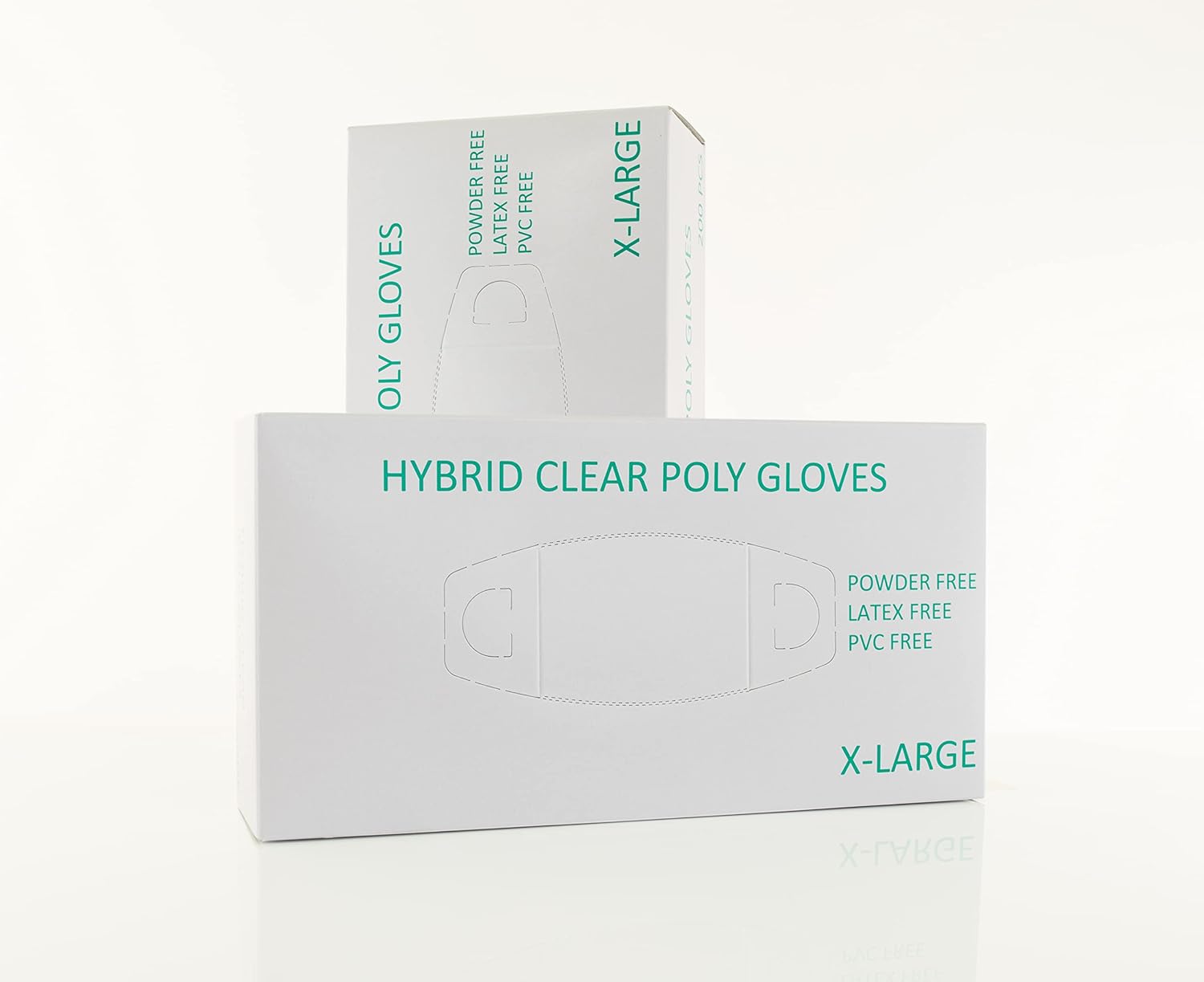 AVAIL Disposable Hybrid Poly Gloves Latex FreePowder FreePVC Free, Clear