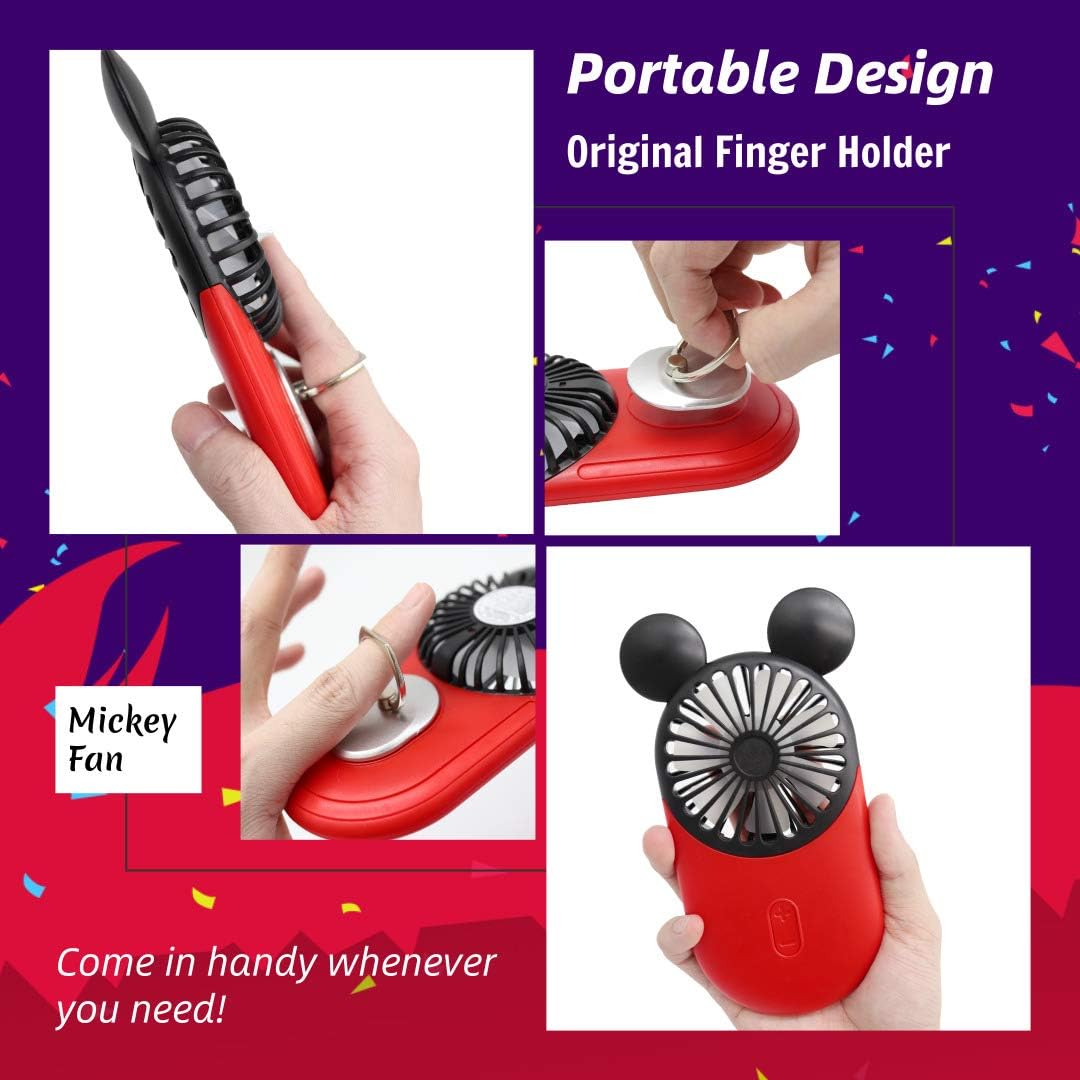 Lindo mini ventilador personal, ventilador recargable USB de mano y portátil...