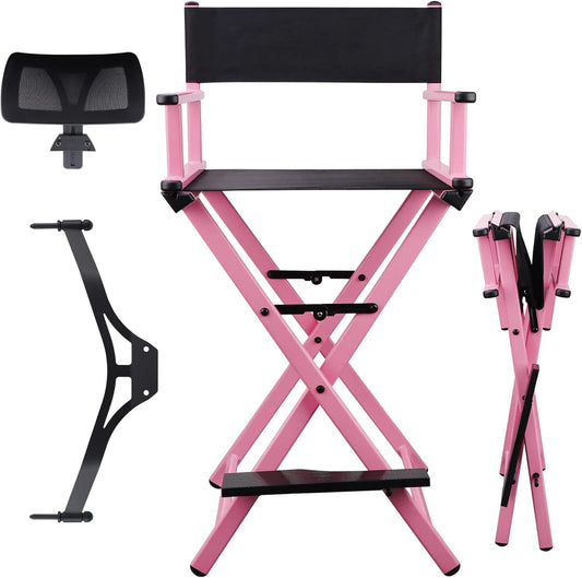 Lorvain Silla plegable de maquillaje para artista, silla de directores plegable...