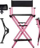 Lorvain Silla plegable de maquillaje para artista, silla de directores plegable...
